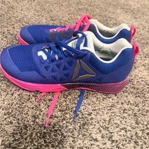 Reebok Women's Vibrant Blue and Pink Sneakers